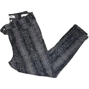 Women's Snakeskin Animal Print Denim Cigatette Jeans High Rise  Size 8